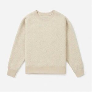 EVERLANE cream The ReNew Fleece Raglan crewneck sweatshirt M